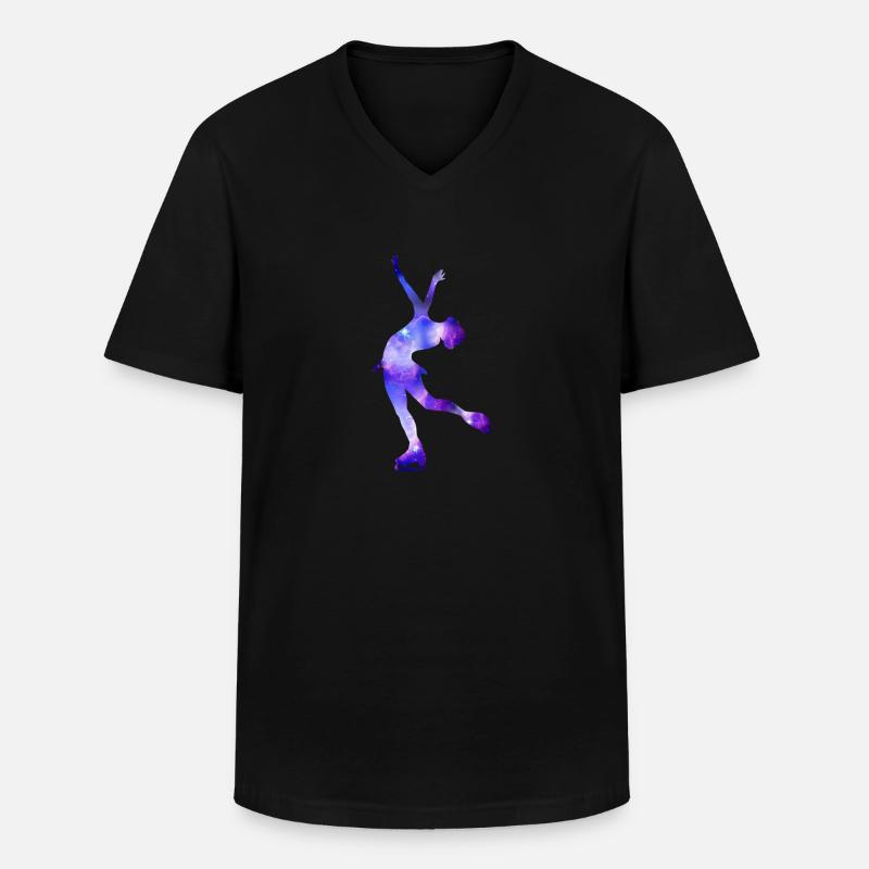 Eiskunstlauf Geschenk Eiskunstläufer Mädchen - Männer-T-Shirt mit V-Ausschnitt - Schwarz
