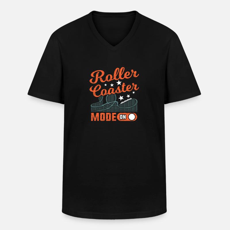 Achterbahn - Männer-T-Shirt mit V-Ausschnitt - Schwarz