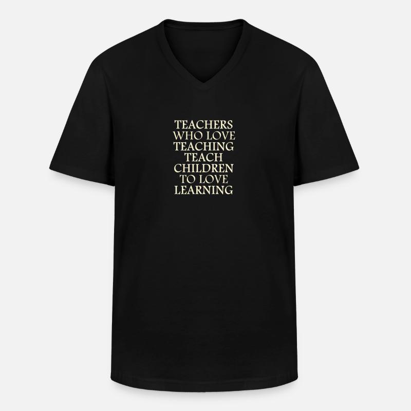 Lehrer Lehrerin - Männer-T-Shirt mit V-Ausschnitt - Schwarz