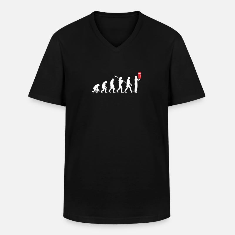 Maler Evolution Malermeister Geselle Geschenk - Männer-T-Shirt mit V-Ausschnitt - Schwarz