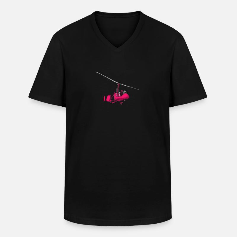 Tragschrauber Gyrocopter 1649 - Männer-T-Shirt mit V-Ausschnitt - Schwarz