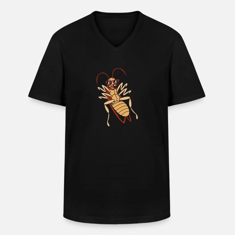 Kakerlake - Männer-T-Shirt mit V-Ausschnitt - Schwarz