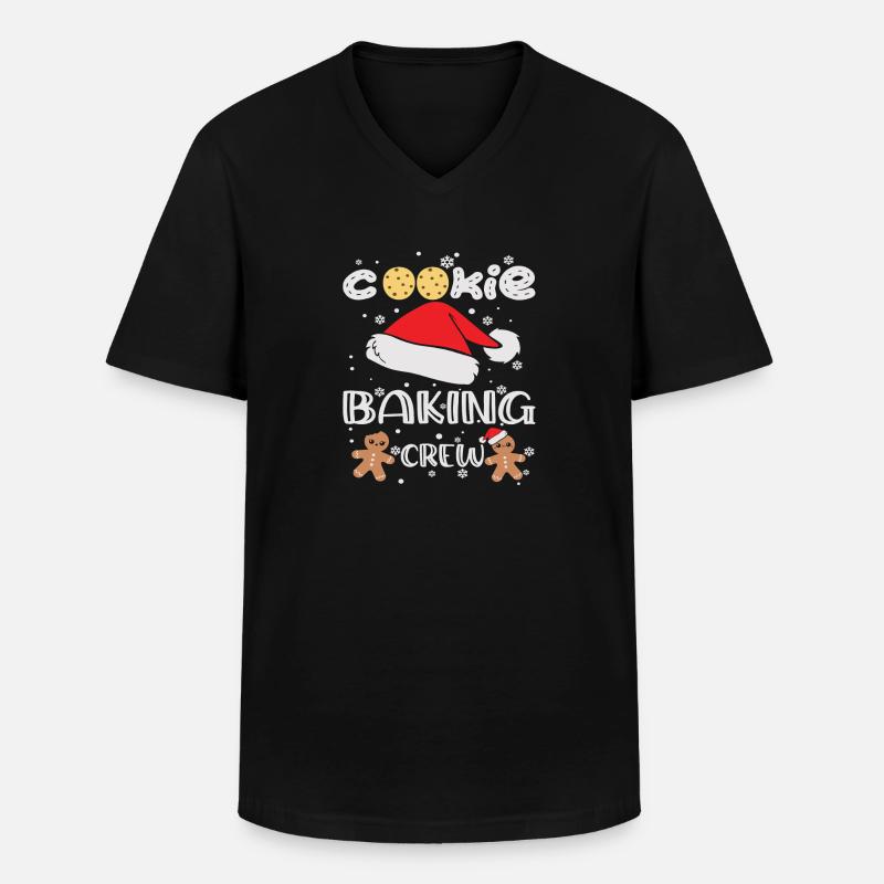 Cookie Baking Crew - Männer-T-Shirt mit V-Ausschnitt - Schwarz