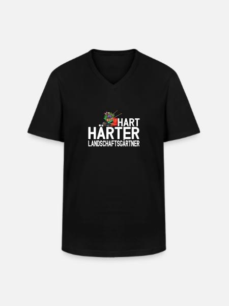 Hart Härter Landschaftsgärtner - Männer-T-Shirt mit V-Ausschnitt - Schwarz