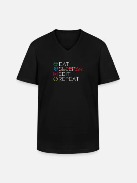 Citation d'un éditeur vidéo - T-shirt col V Homme - noir