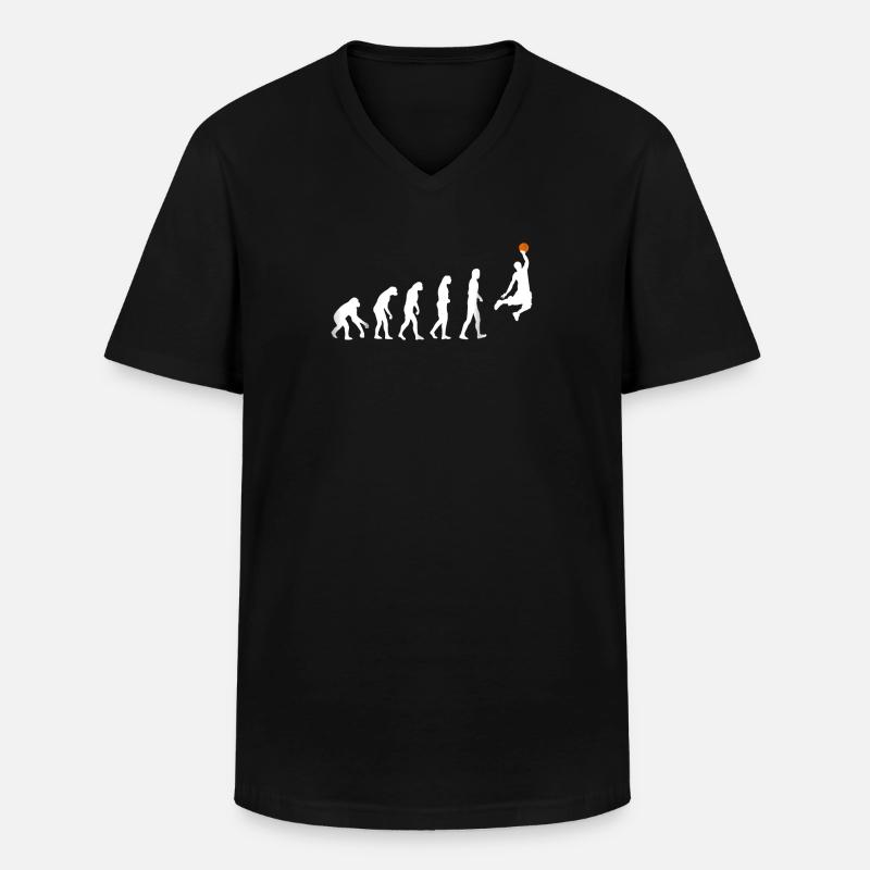 Basketball Evolution Dunk Evolution Basketball - T-shirt col V Homme - noir