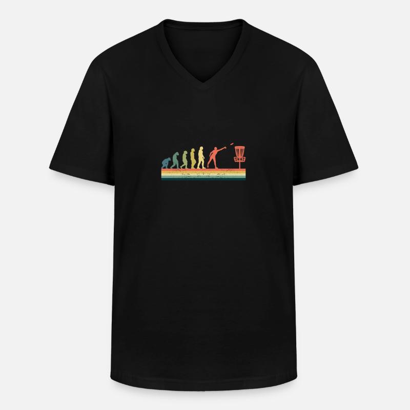 Disc Golf Discgolf Geschenkidee - Männer-T-Shirt mit V-Ausschnitt - Schwarz