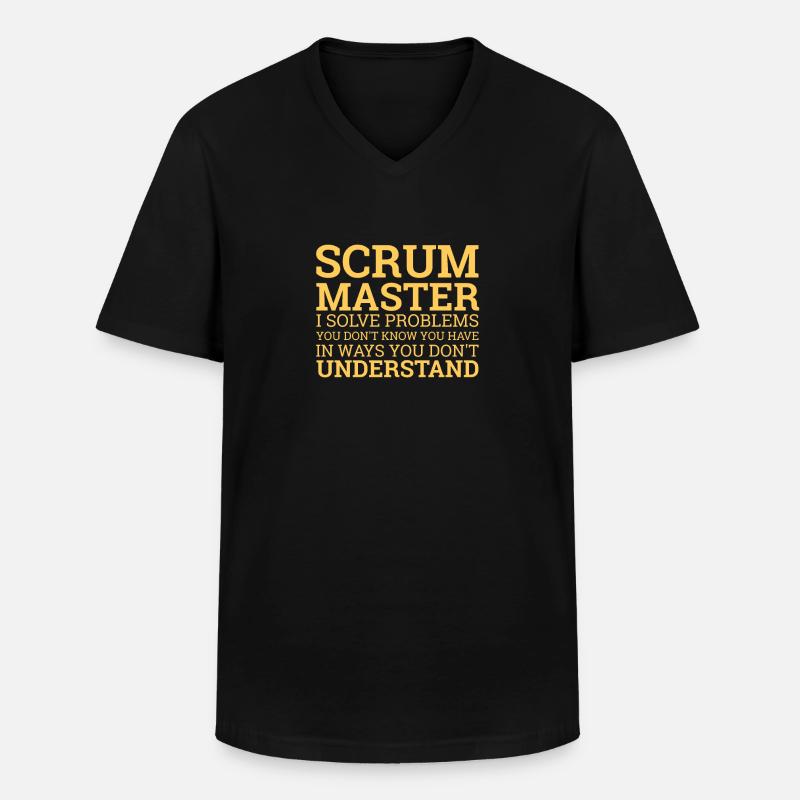 "Scrum Master" | Programmierer - Männer-T-Shirt mit V-Ausschnitt - Schwarz