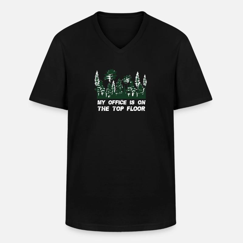 Baumpfleger Baumkletterer Geschenk - Männer-T-Shirt mit V-Ausschnitt - Schwarz
