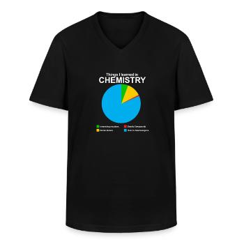 Wissenschaft Chemie Physik Mathematik Biologe Nerd - Männer-T-Shirt mit V-Ausschnitt - Schwarz - Vorne - AI Model Male 178 dark (178cm)