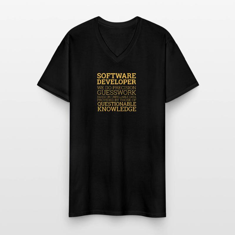 "Software Developer" | Programmierer Männer-T-Shirt mit V-Ausschnitt