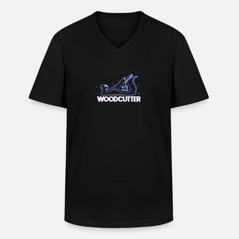 Menuisier menuisier menuisier menuisier - T-shirt col V Homme - noir