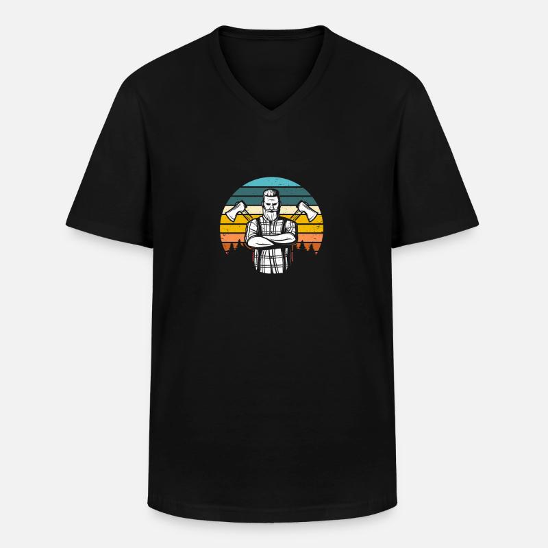 Menuisier menuisier menuisier menuisier - T-shirt col V Homme - noir