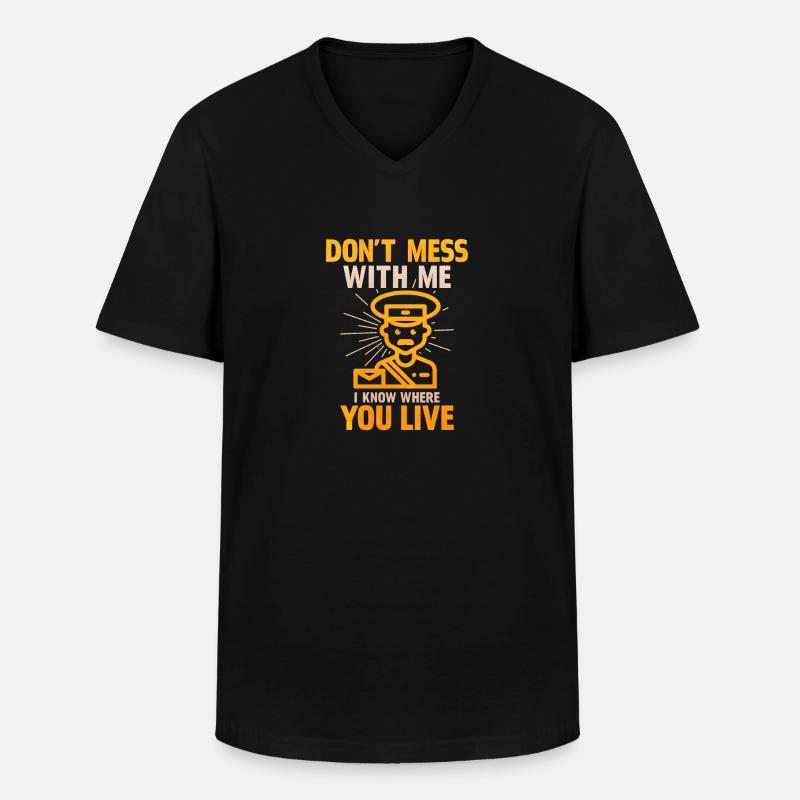Postbote - Männer-T-Shirt mit V-Ausschnitt - Schwarz