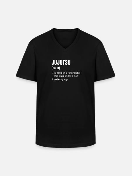 Rolig Jujutsu JuJitsu JuJitsu Definition BJJ - T-shirt med V-ringning herr - svart