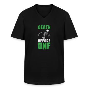Death before dnf ultrarunning ultra trail runner - Men's V-Neck T-Shirt - black - Front - AI Model Male 178 dark (178cm)