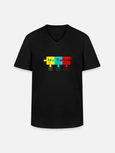 AUTISME SPRUCH World Autisme Day Gave - Klassisk herre T-shirt med V-udskæring - sort