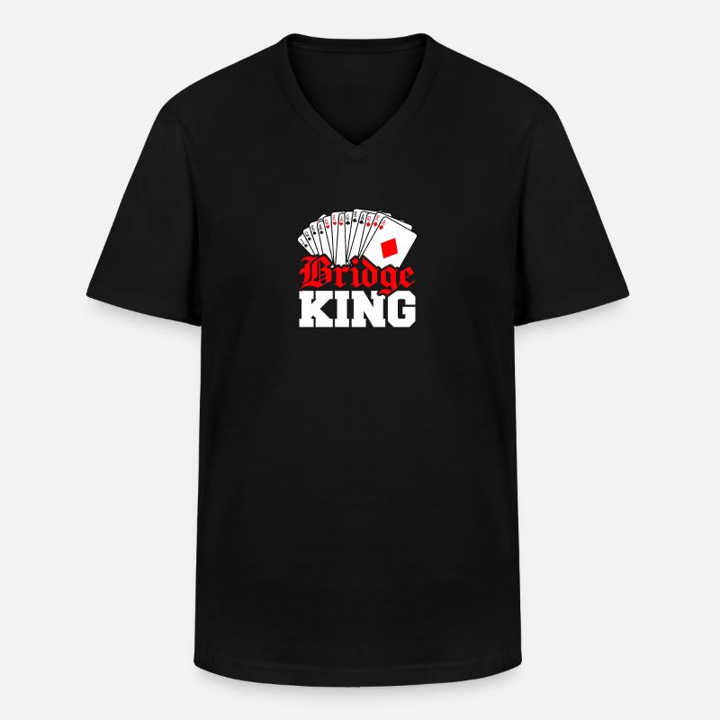 Bridge King - Männer-T-Shirt mit V-Ausschnitt - Schwarz
