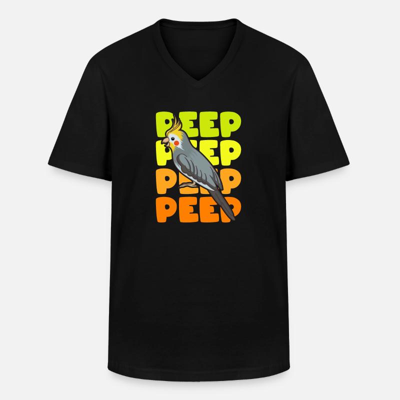 NYMPHENSITTICH Großsittich Geschenk - Männer-T-Shirt mit V-Ausschnitt - Schwarz