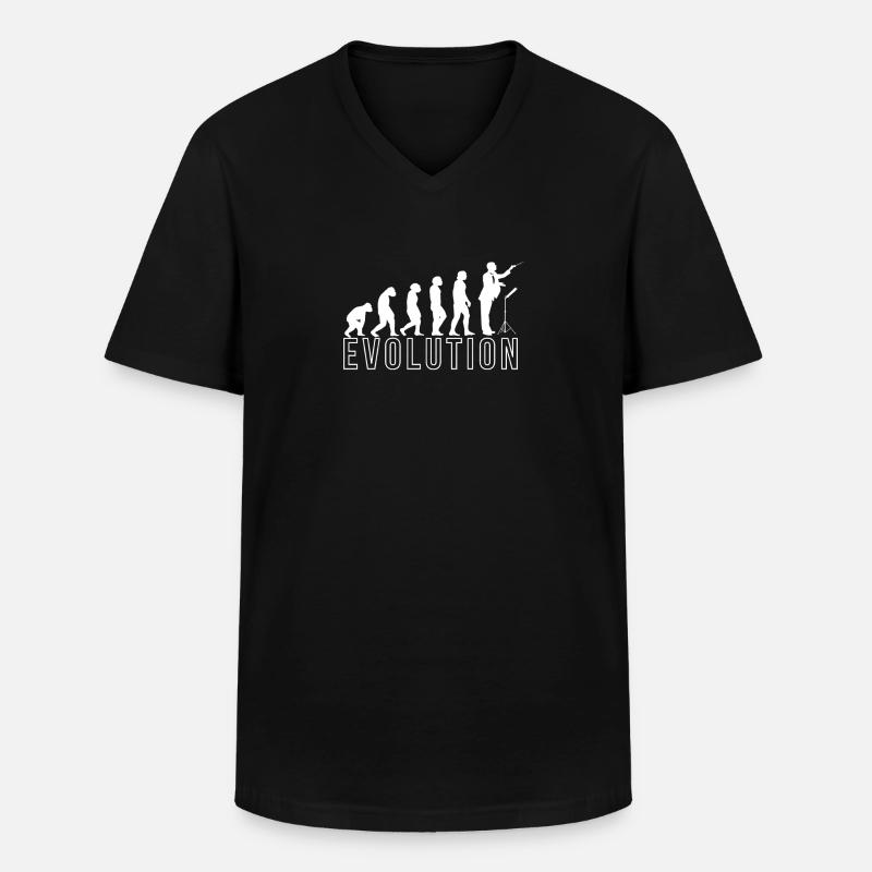 Evolution Dirigent T-Shirt Geschenk - Männer-T-Shirt mit V-Ausschnitt - Schwarz