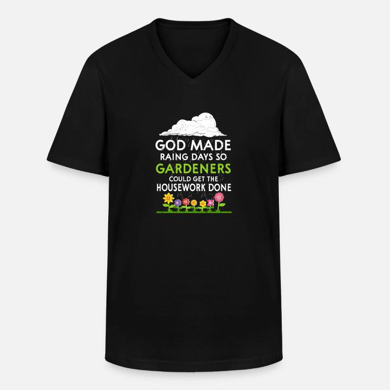 Gärtner - Männer-T-Shirt mit V-Ausschnitt - Schwarz