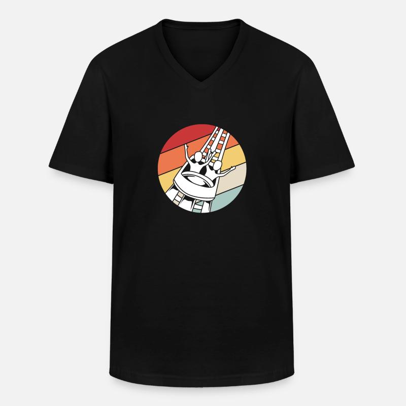 Achterbahn - Männer-T-Shirt mit V-Ausschnitt - Schwarz