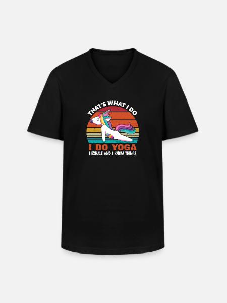 unicorn - T-shirt col V Homme - noir