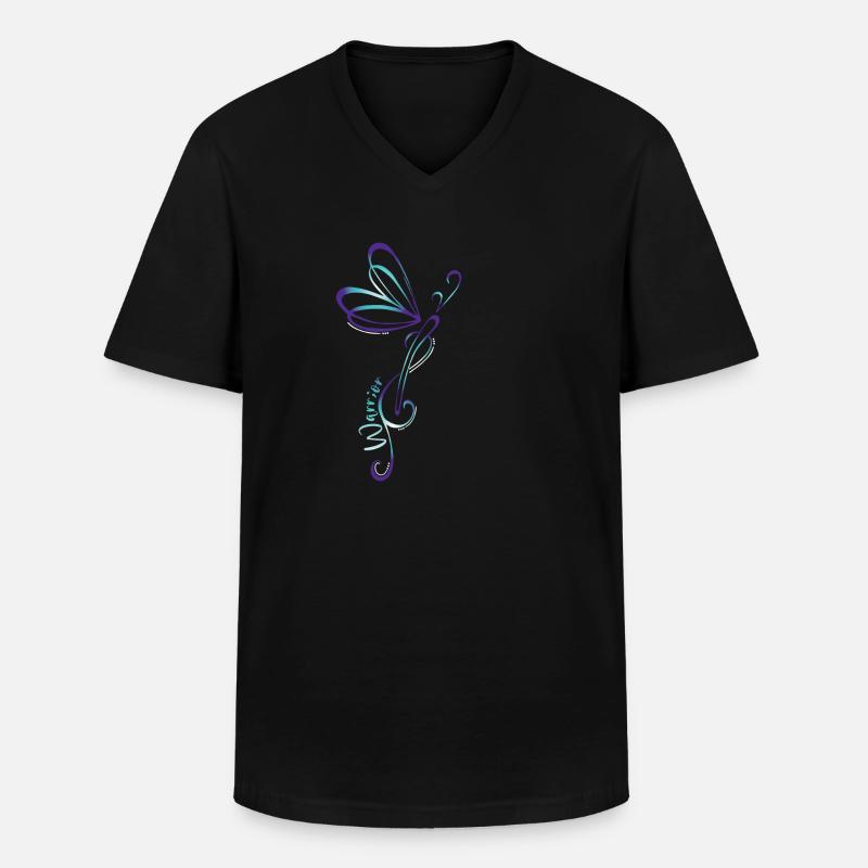 Selbstmord Depression - Männer-T-Shirt mit V-Ausschnitt - Schwarz