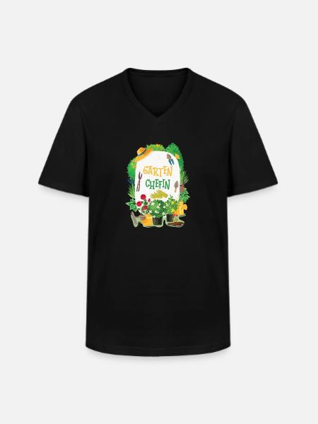 GARDEN CHEF - Men's V-Neck T-Shirt - black