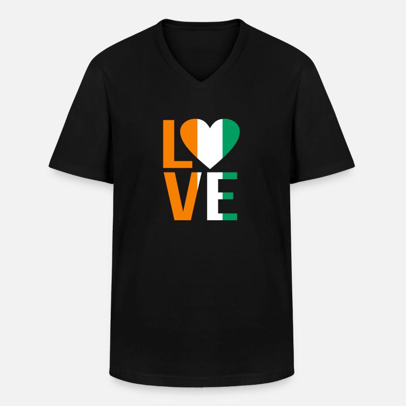 Elfenbeinküste - Männer-T-Shirt mit V-Ausschnitt - Schwarz