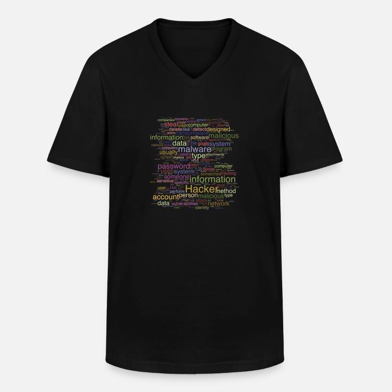 Cyber Computer Programming Digitale Es - Männer-T-Shirt mit V-Ausschnitt - Schwarz