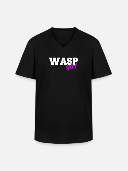 Wasp girl - Men's V-Neck T-Shirt - black