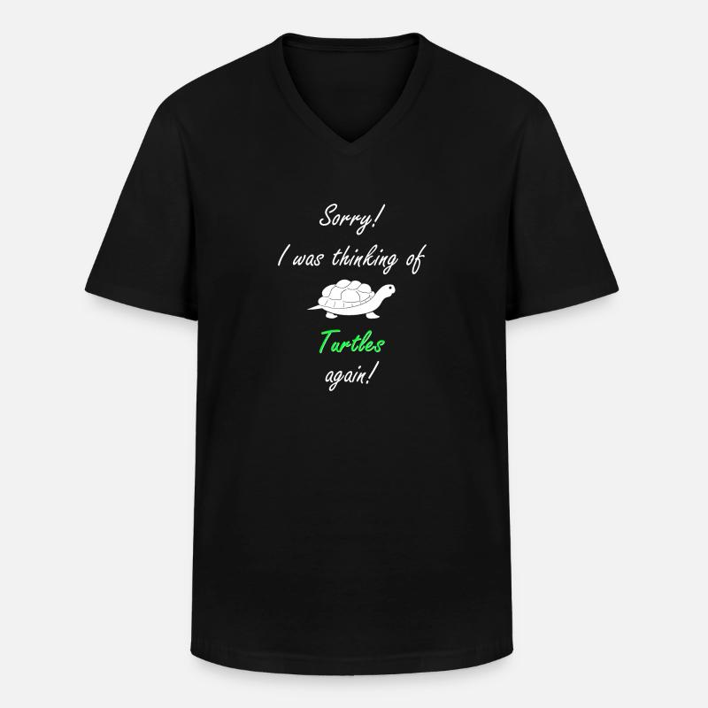 Turtle Turtle - Men's V-Neck T-Shirt - black