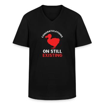 Dodo - Männer-T-Shirt mit V-Ausschnitt - Schwarz - Vorne - AI Model Male 178 dark (178cm)