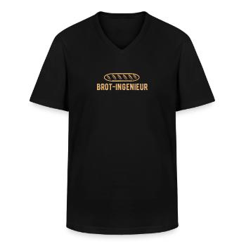 Brot Ingenieur Bäcker Brot Backen Bäckerei - Männer-T-Shirt mit V-Ausschnitt - Schwarz - Vorne - AI Model Male 178 dark (178cm)