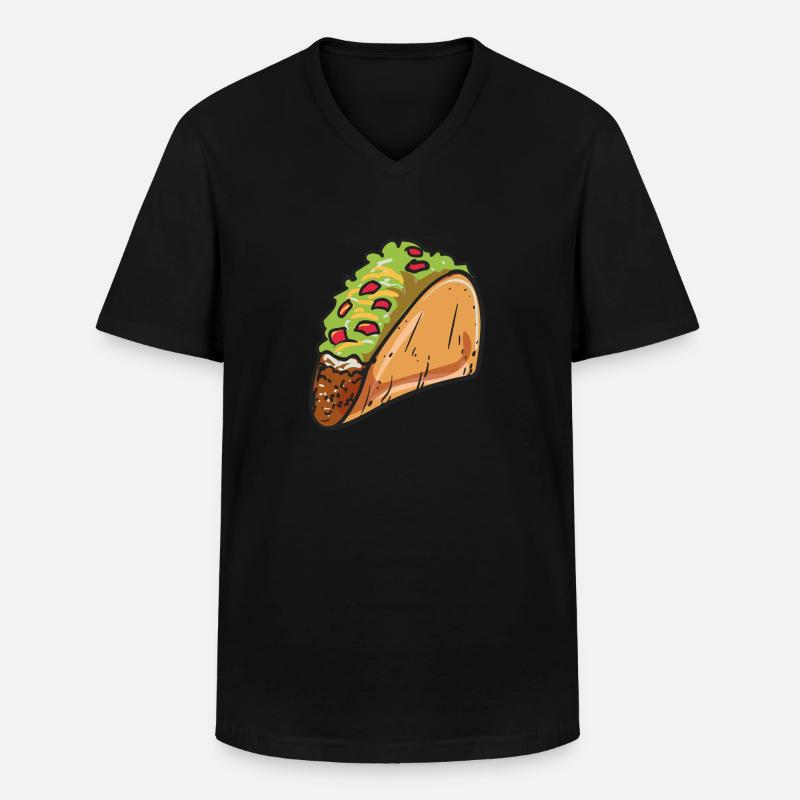 Taco - Männer-T-Shirt mit V-Ausschnitt - Schwarz