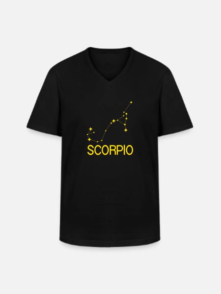 Sternzeichen Skorpion - Männer-T-Shirt mit V-Ausschnitt - Schwarz