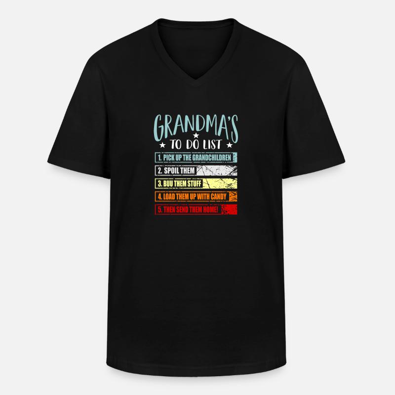 Oma Omi Geschenk Großmutter Geschenkidee - Männer-T-Shirt mit V-Ausschnitt - Schwarz