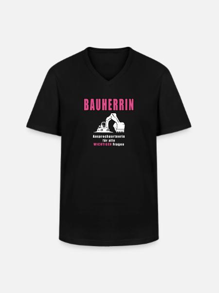 Bauherrin - Männer-T-Shirt mit V-Ausschnitt - Schwarz