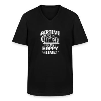 Montagnes russes - T-shirt col V Homme - noir - Devant - AI Model Male 178 dark (178cm)