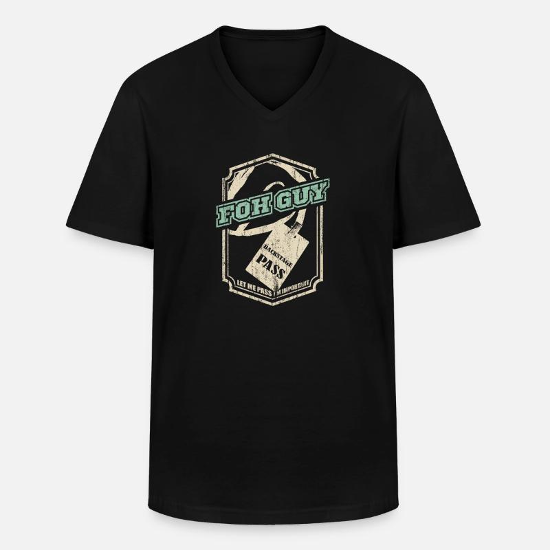 Tontechniker Spruch Veranstaltungstechniker - Männer-T-Shirt mit V-Ausschnitt - Schwarz