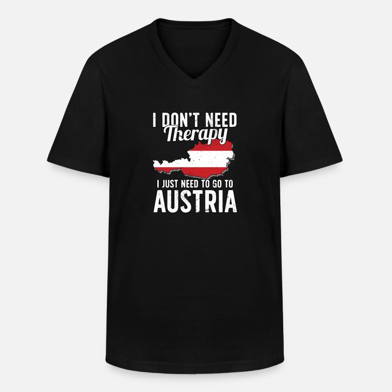 Austria flag I Austrian souvenirs - Men's V-Neck T-Shirt - black