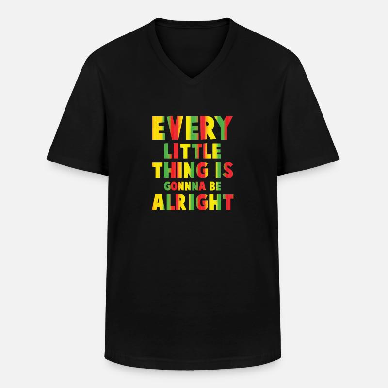 Reggae - Männer-T-Shirt mit V-Ausschnitt - Schwarz