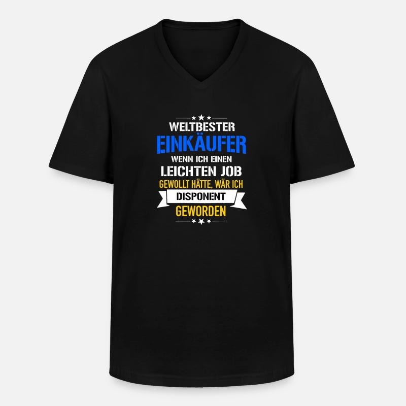 Lustiger Spruch Weltbester Einkäufer Disponent - Männer-T-Shirt mit V-Ausschnitt - Schwarz
