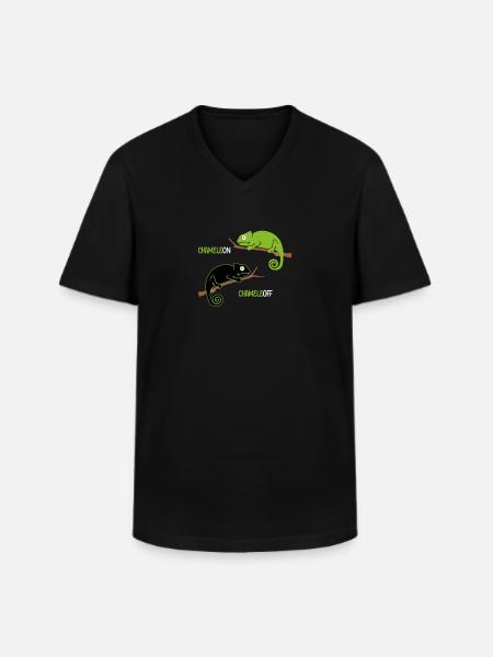 Chameleon Chameleoff - Men's V-Neck T-Shirt - black