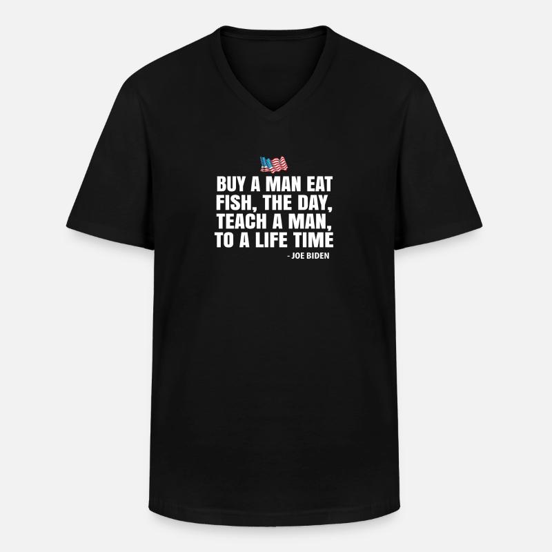 Joe Biden - Männer-T-Shirt mit V-Ausschnitt - Schwarz