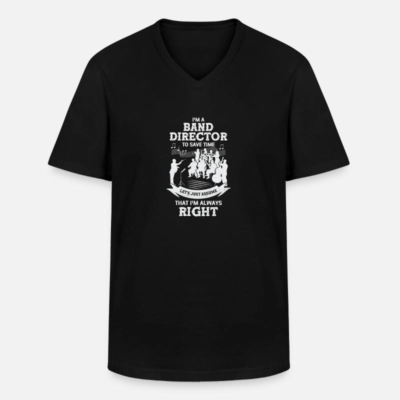 Dirigent Dirigieren Orchester Geschenk - Männer-T-Shirt mit V-Ausschnitt - Schwarz
