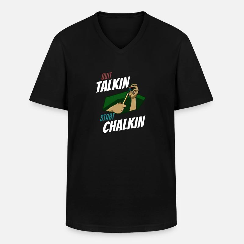 Billiard - Männer-T-Shirt mit V-Ausschnitt - Schwarz
