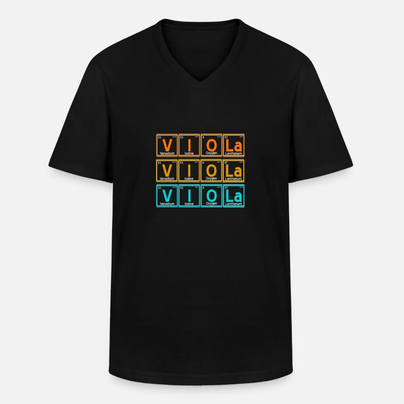 Viola - periodensystem - Männer-T-Shirt mit V-Ausschnitt - Schwarz