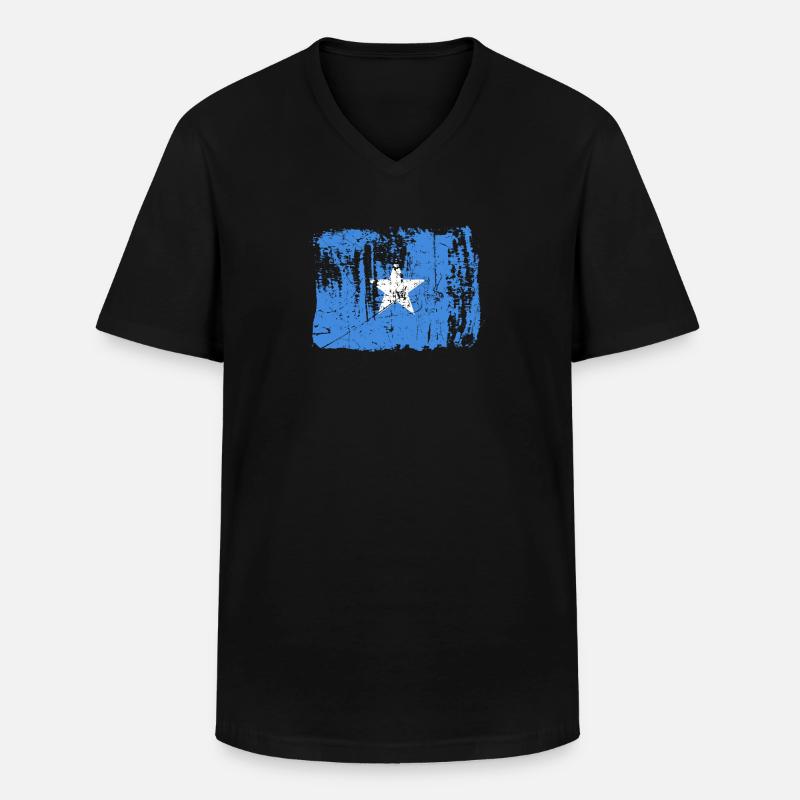 Somalia - Männer-T-Shirt mit V-Ausschnitt - Schwarz